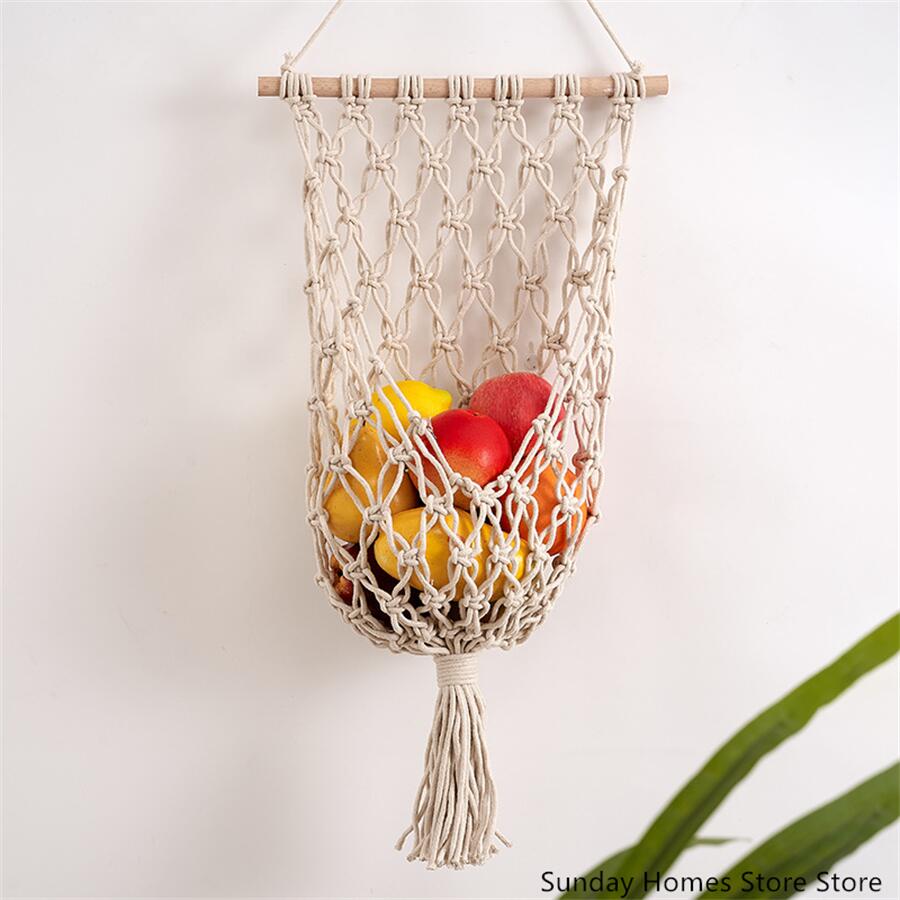 Food Storage Plant - Macrame keranjang penyimpan buah tempat tidur