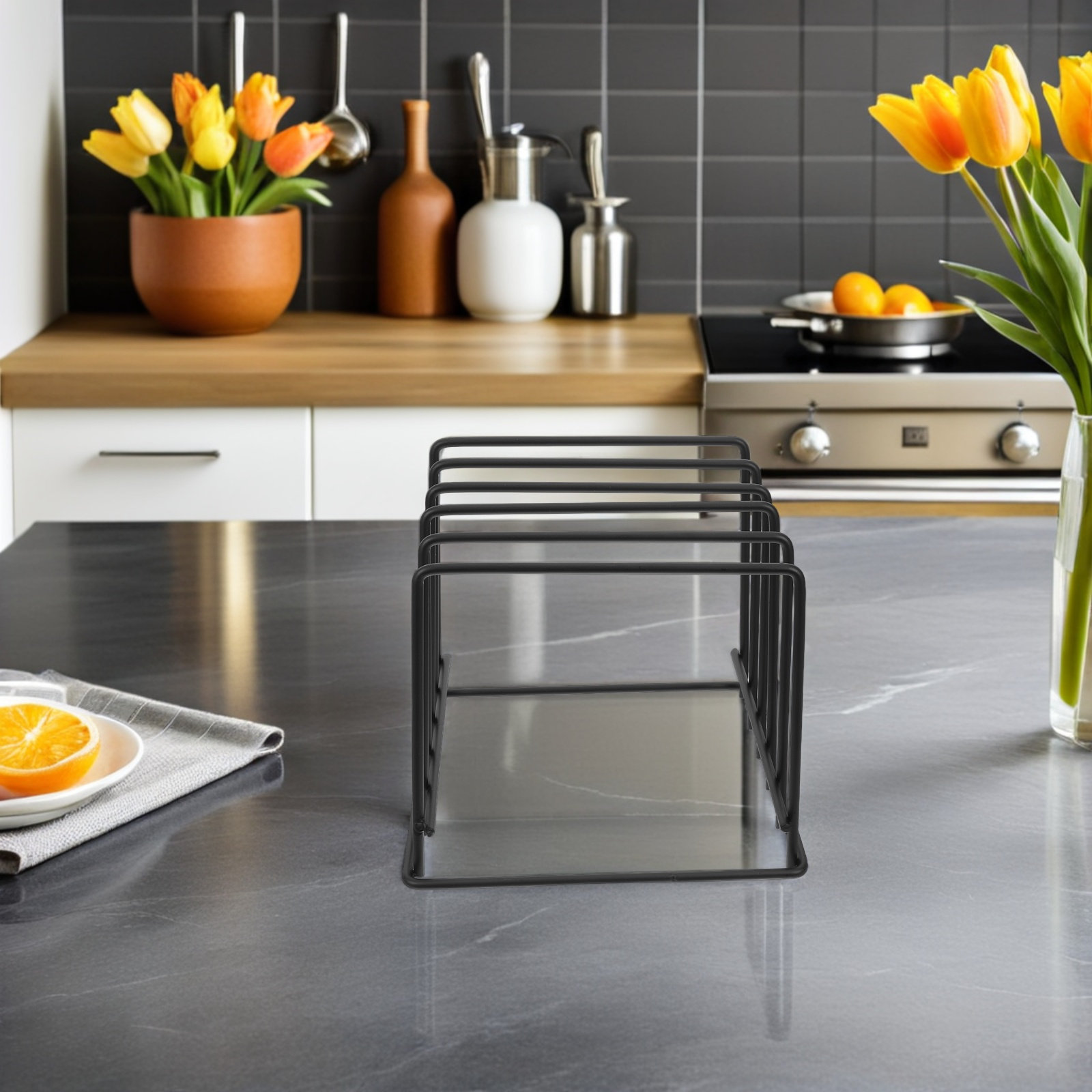 Food Storage Organizer - Rak Papan Potong, Organizer Dapur Tahan