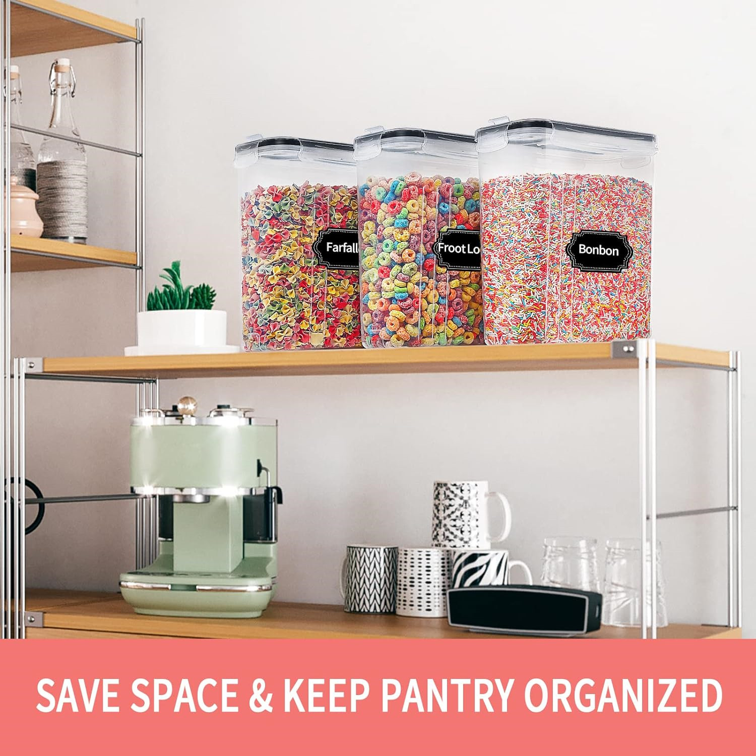Food Storage Labels - Wadah Penyimpanan Sereal 2,5L dengan Tutup