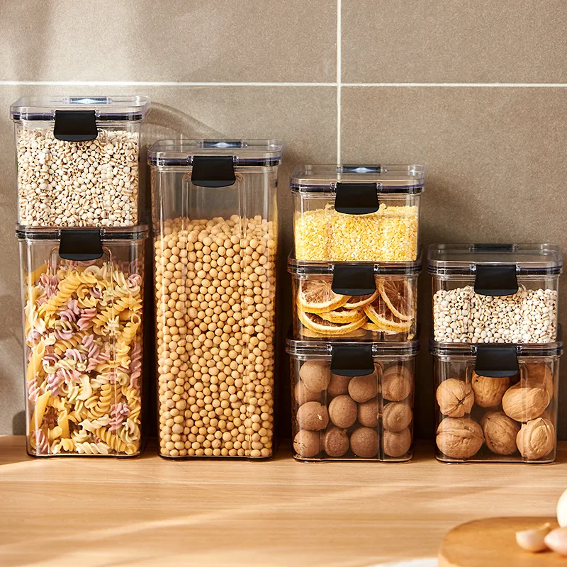 Airtight Cereal Jar - Stoples Tertutup, Tempat Sereal Dapur, Penyimpanan