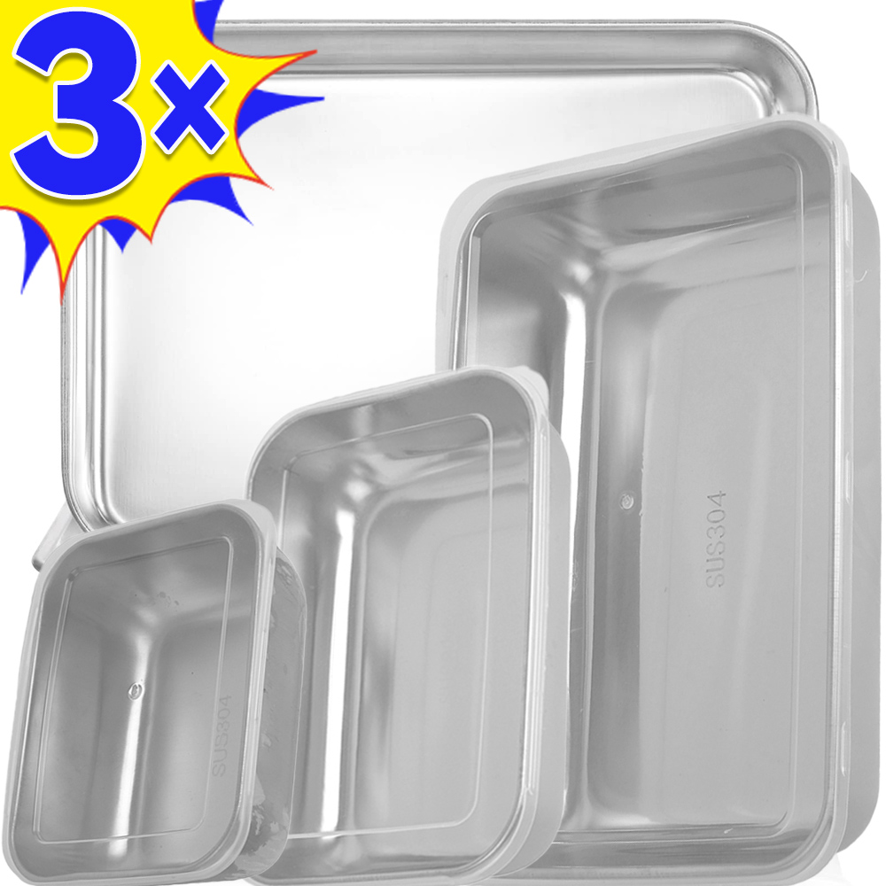 Food Storage Metal Box - Kotak penyimpan makanan Stainless Steel, kotak