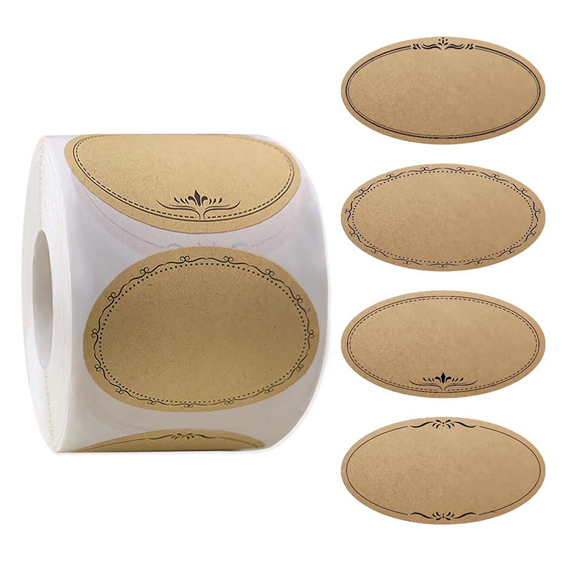 Food Storage Labels - 250 Stiker/Roll 2.5*1.4in Kertas Kraft untuk