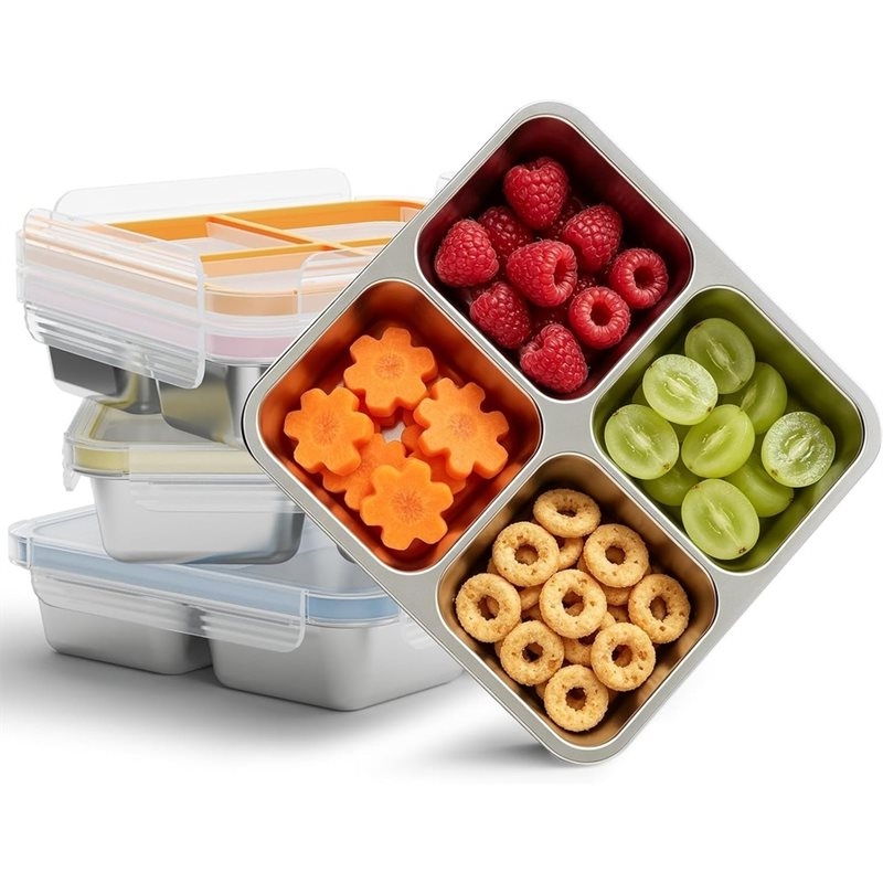 Food Storage Metal Box - GIGI 4Pack Wadah Makanan Ringan Stainless