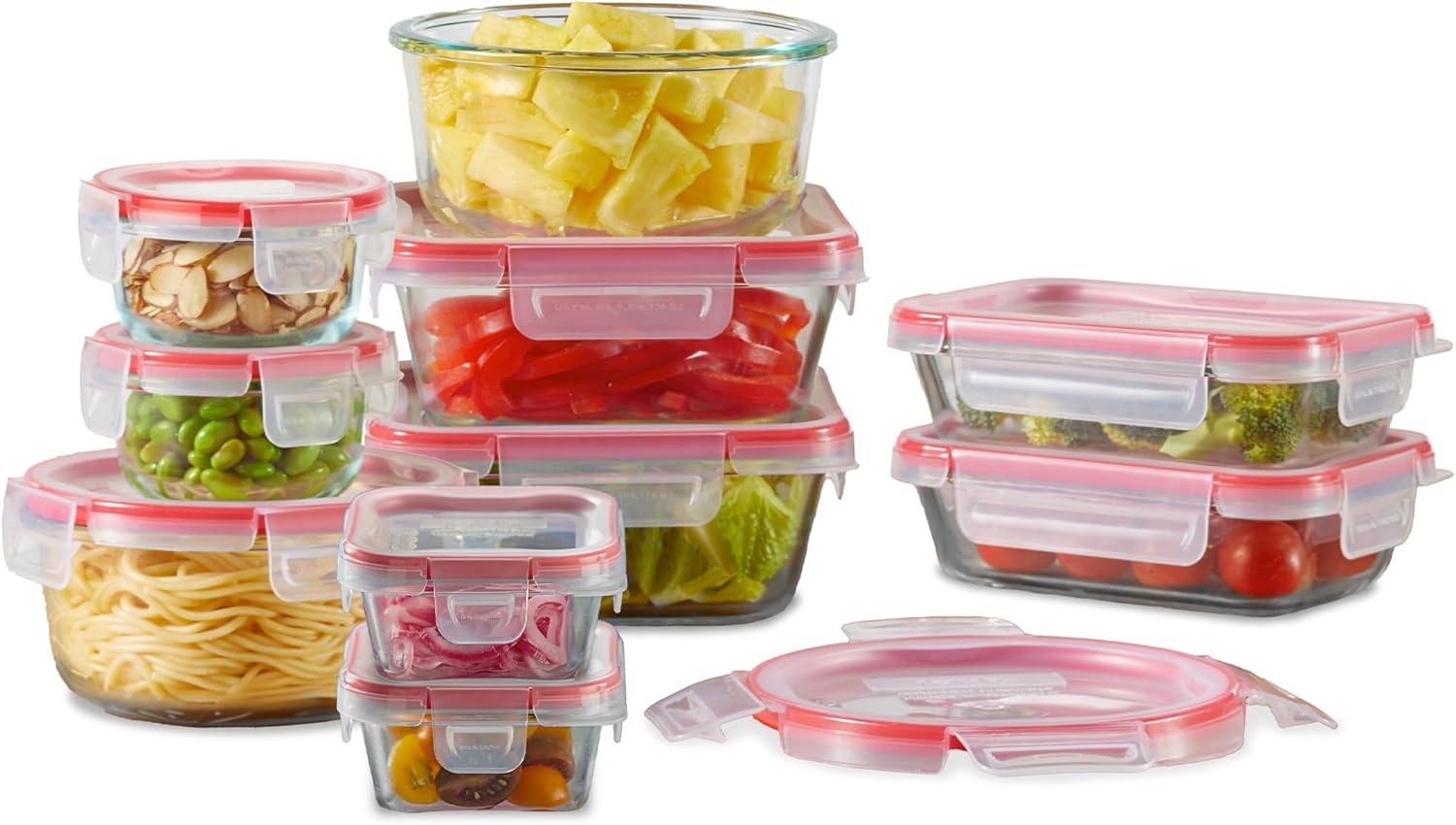 Food Storage Non Toxic - (10-Paket) Set Wadah Penyimpanan Makanan Kaca