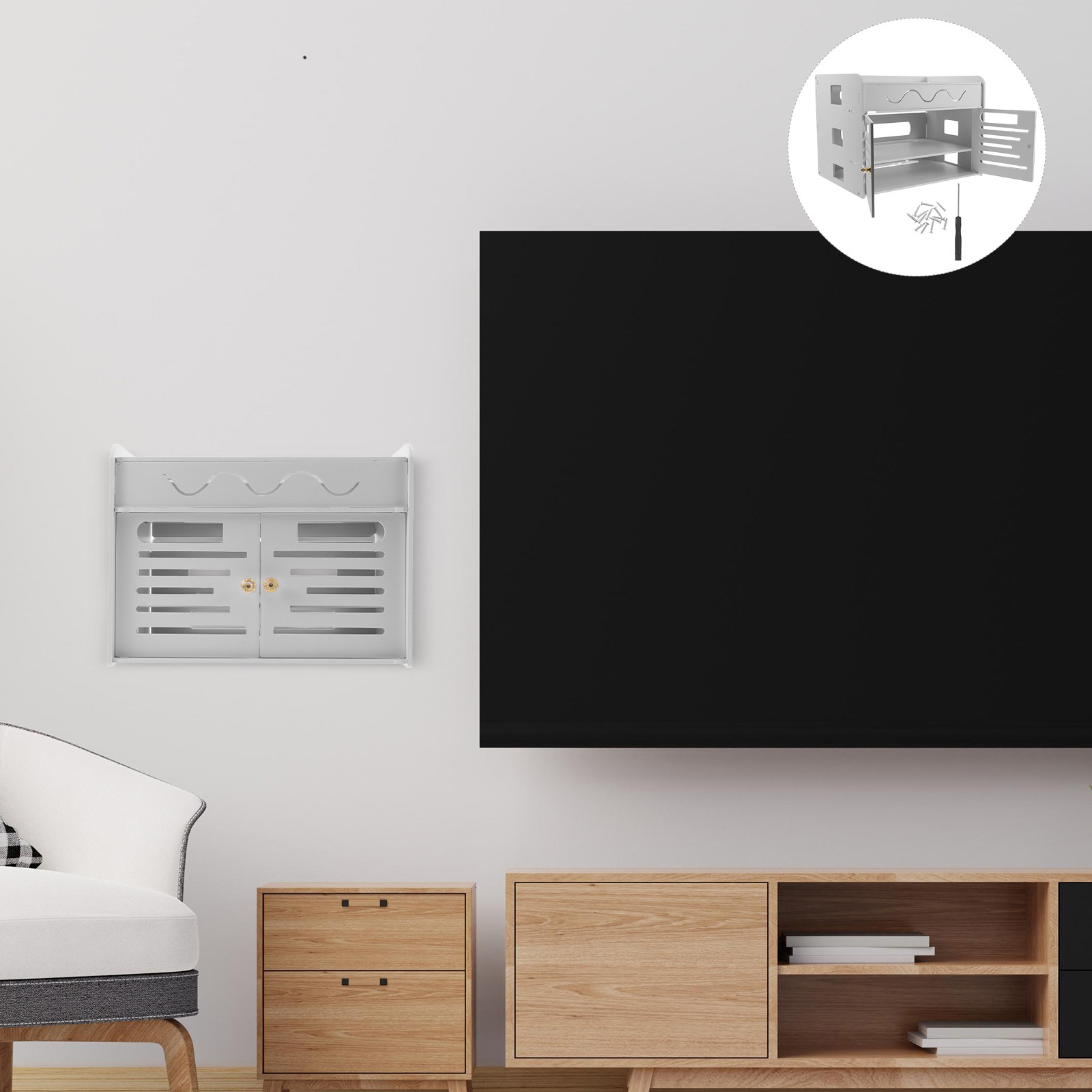 Food Storage Organizer - Kotak Penyimpanan Router WiFi 3-Lapisan, Kotak