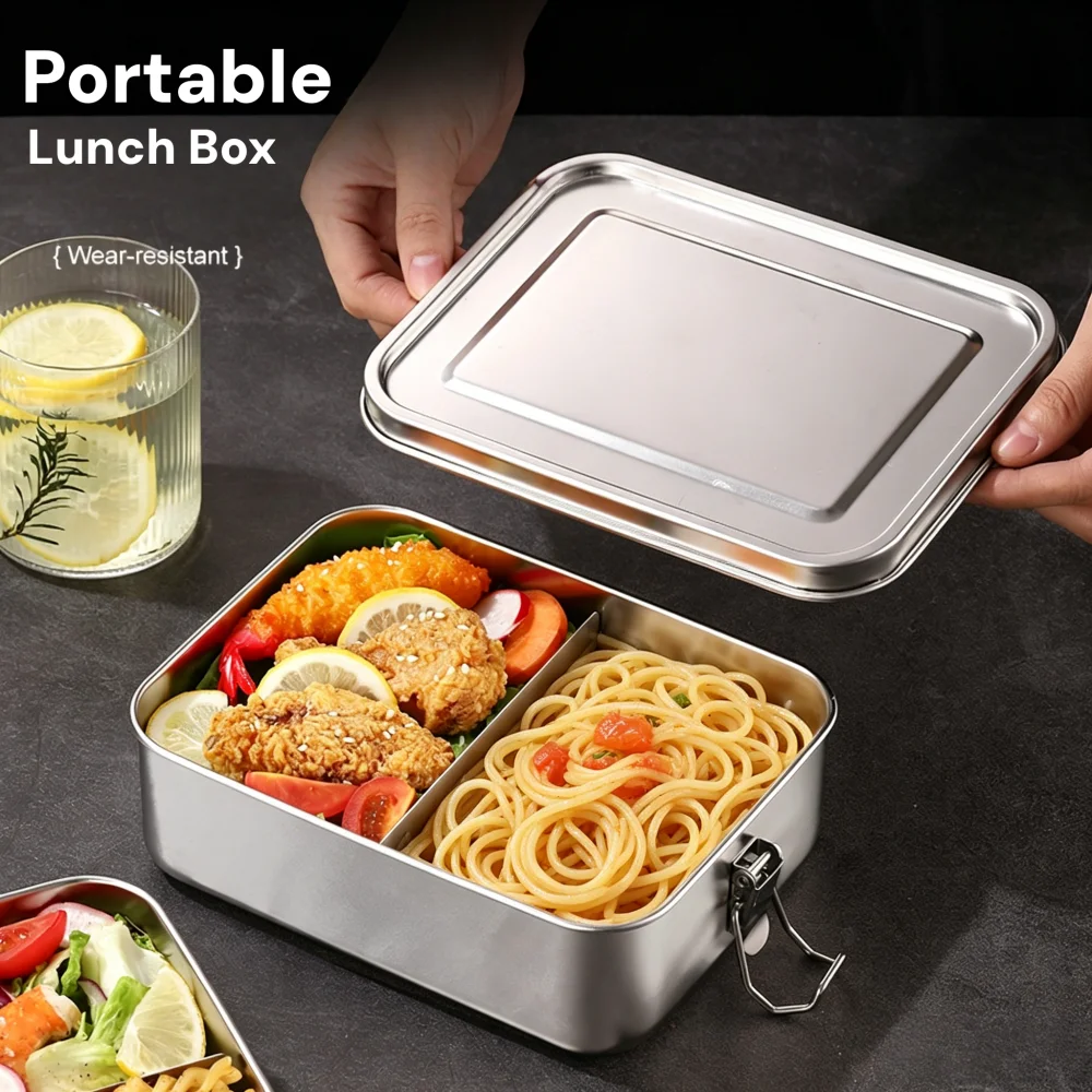Food Storage Metal Box - Kotak Bento Stainless Steel, Kotak Makan