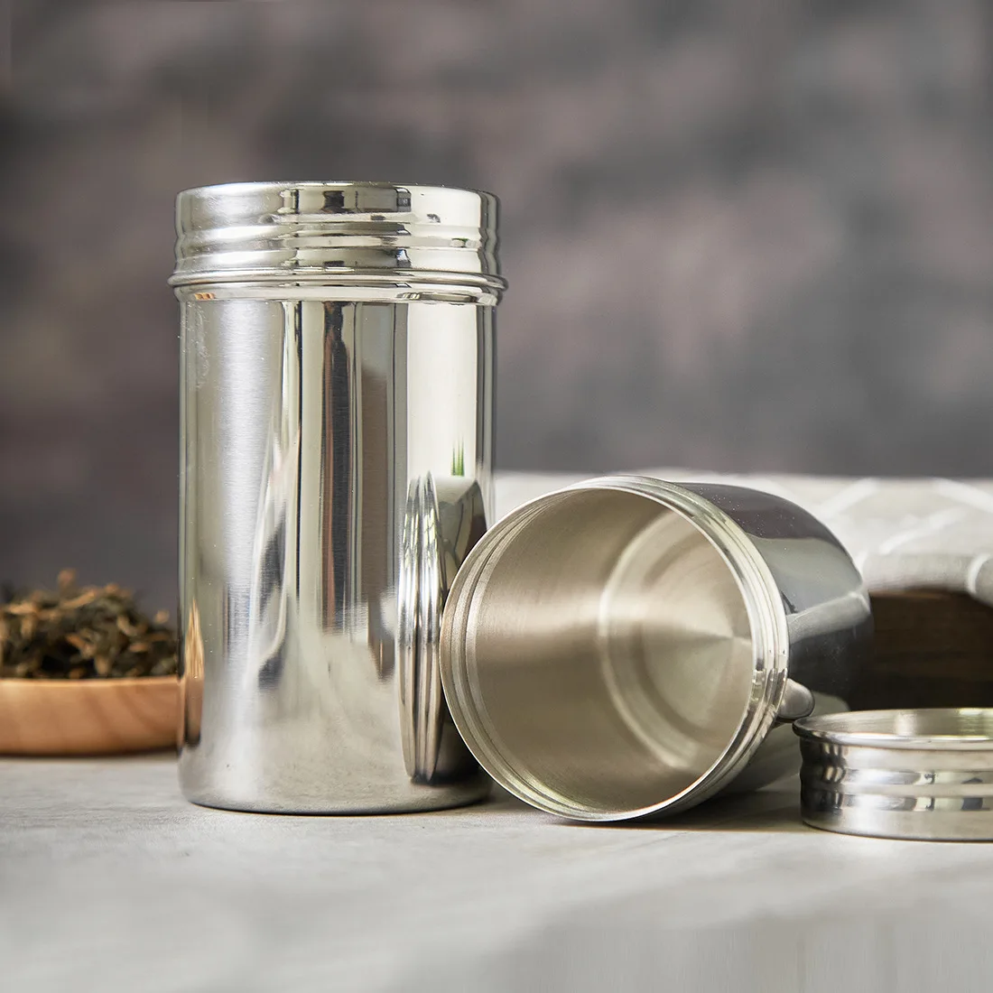 Airtight Cereal Jar - Toples Penyimpanan Tertutup Baja Tahan Karat,