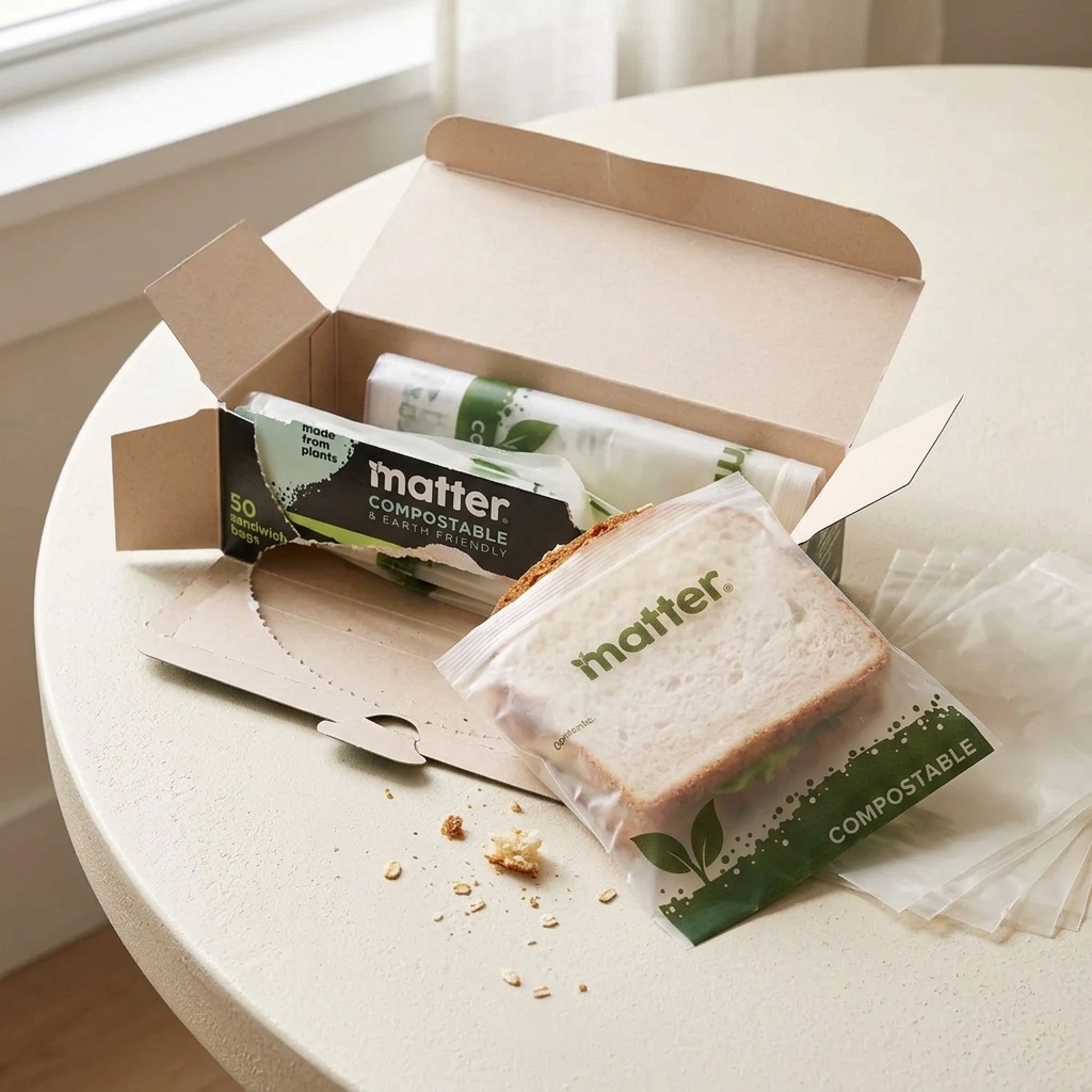 Food Storage Plant - 50 Kantong Sandwich Komposabel Berbahan Dasar