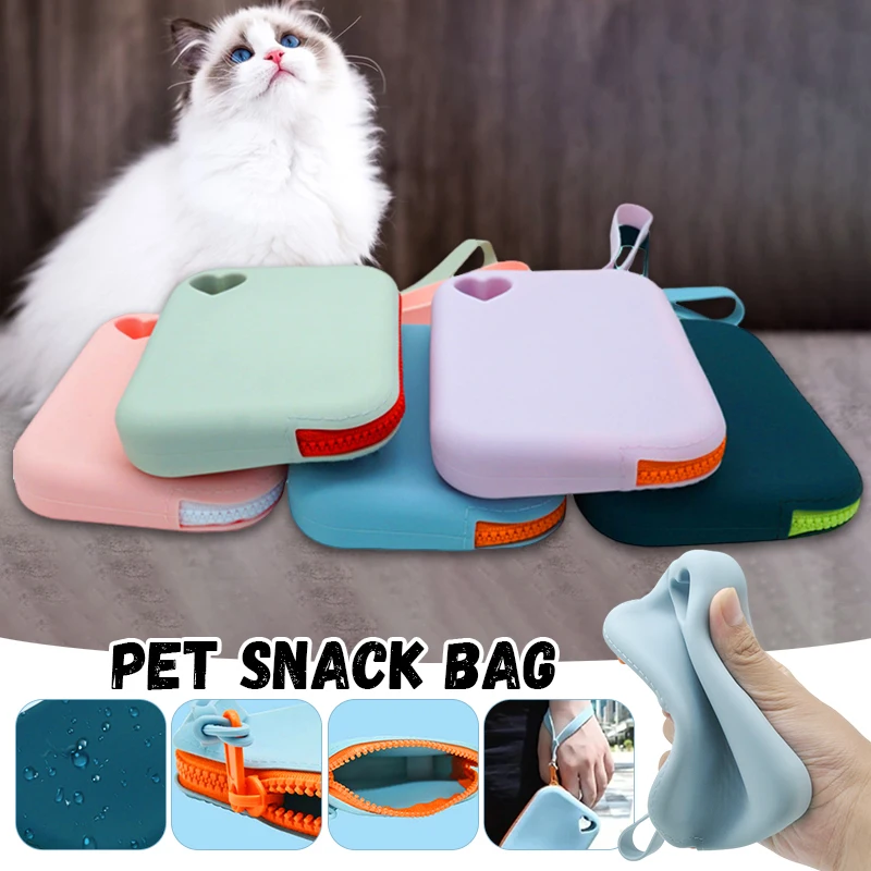 Food Storage Zipper - Tas Camilan Anjing Silikon sunorchid, Tas