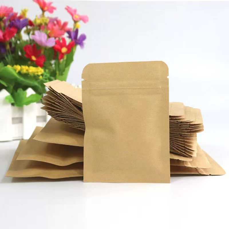 Ziploc Food Storage - 100 buah tebal datar kertas Kraft