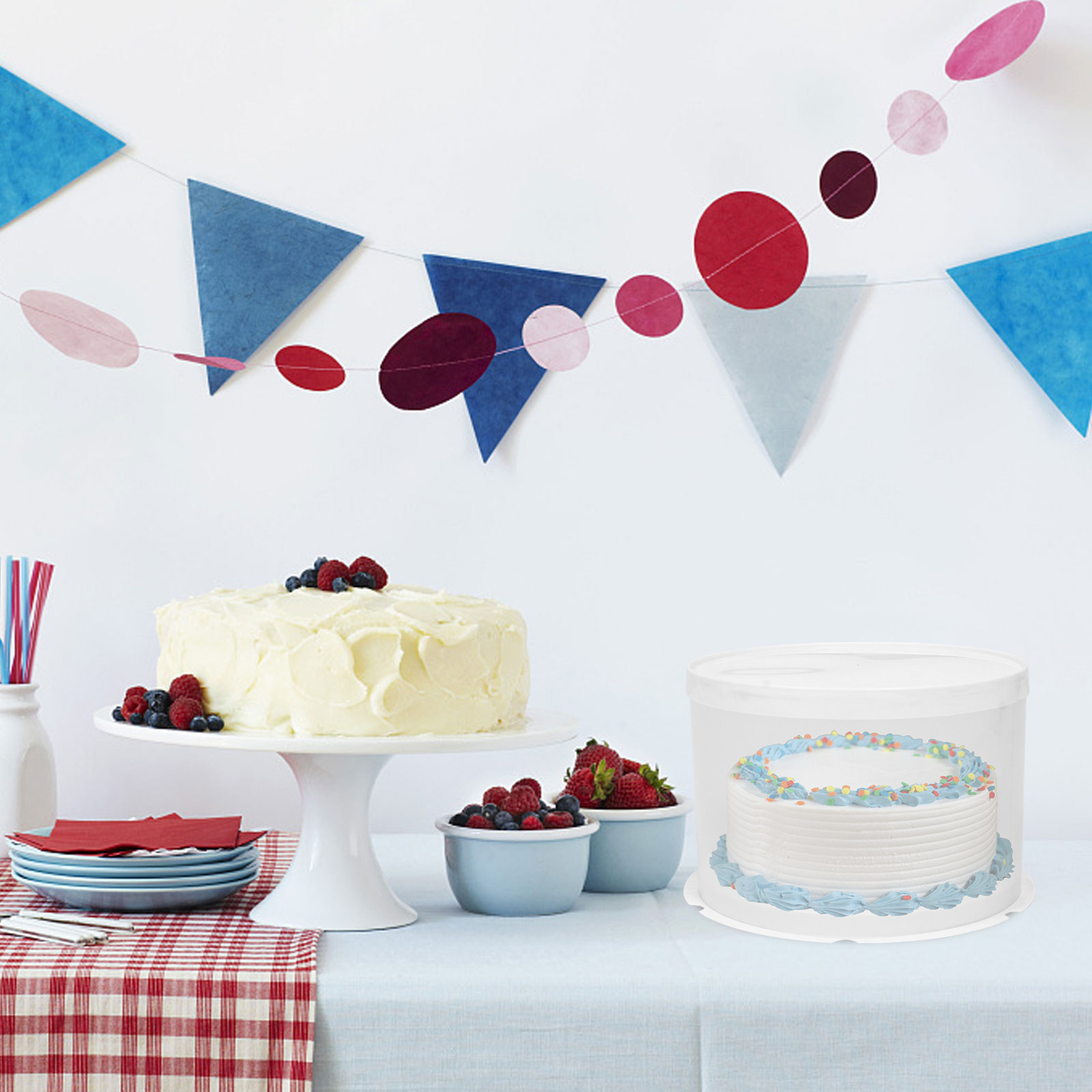 Food Storage Boxes - 1 Buah Kotak Kue Transparan Bulat