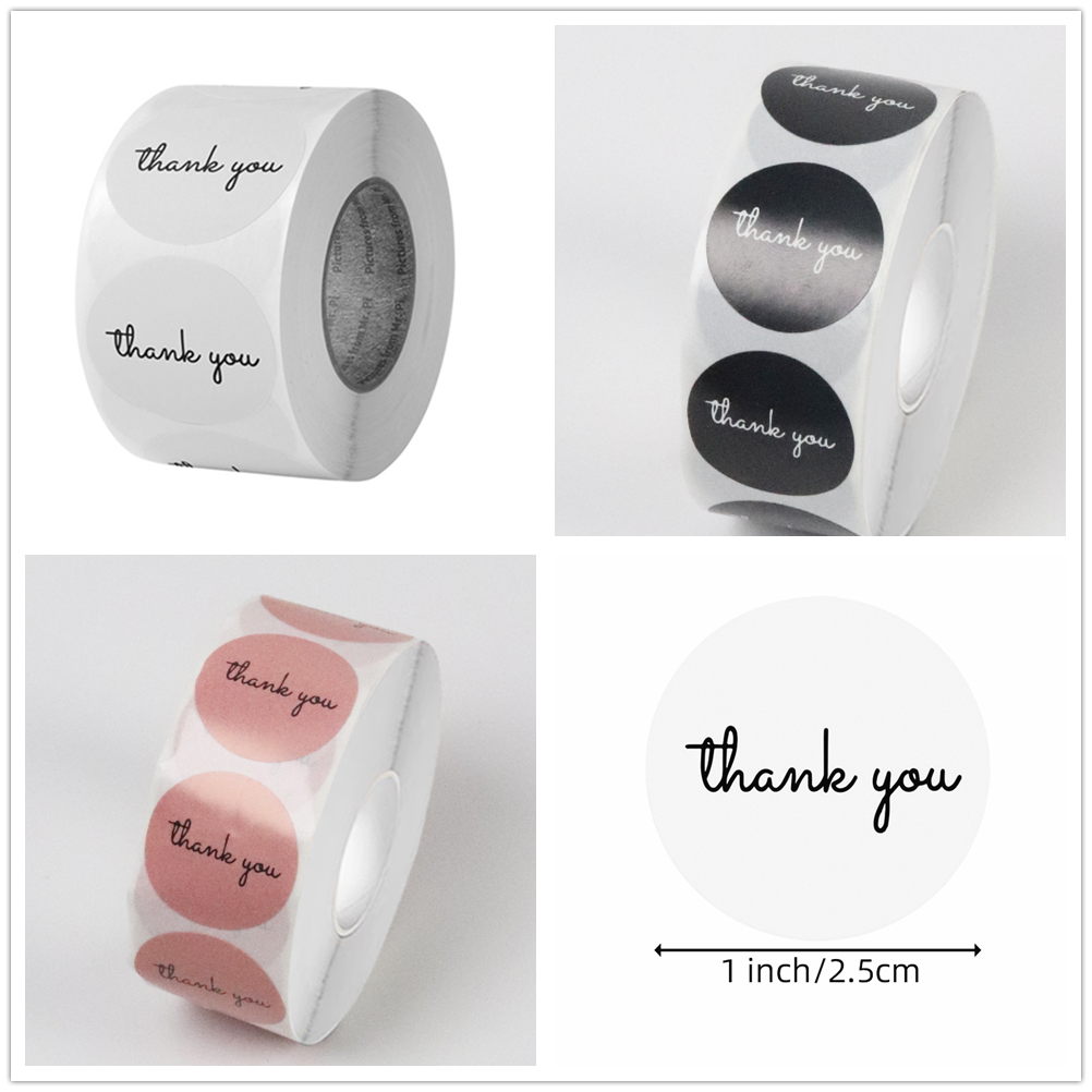 Food Storage Labels - 500 Stiker Terima Kasih Gulungan 25mm