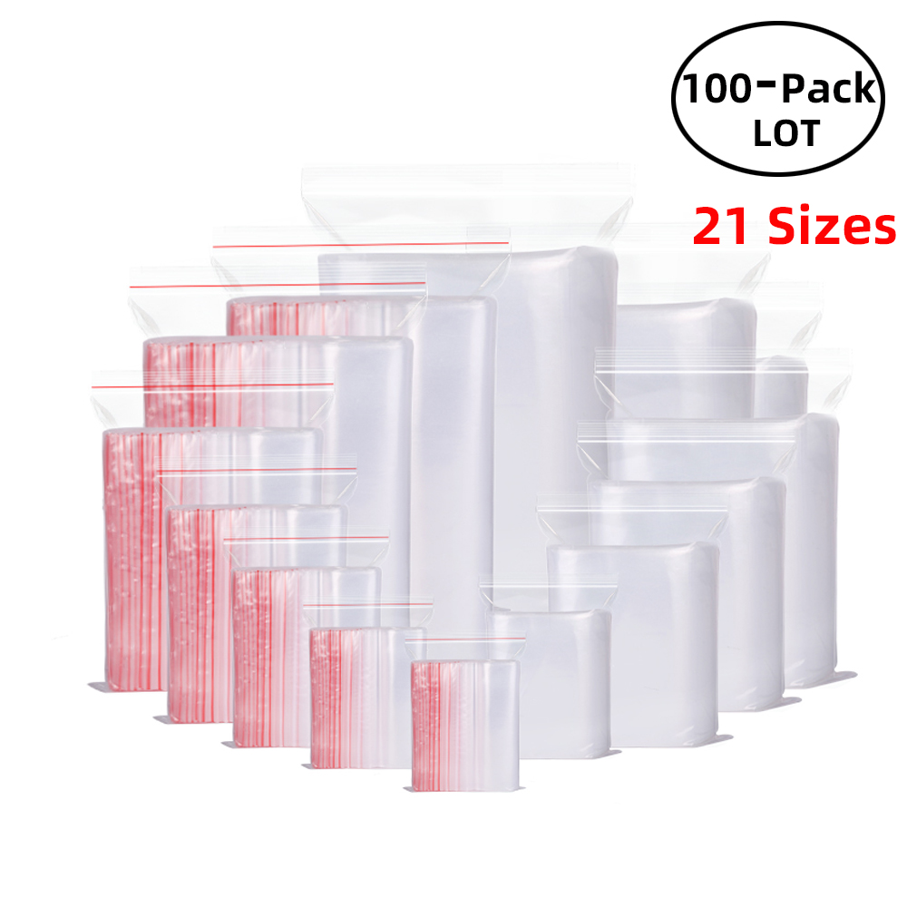 Food Storage Zipper - 100 Buah/Pak Tas Kunci Zip Dapat