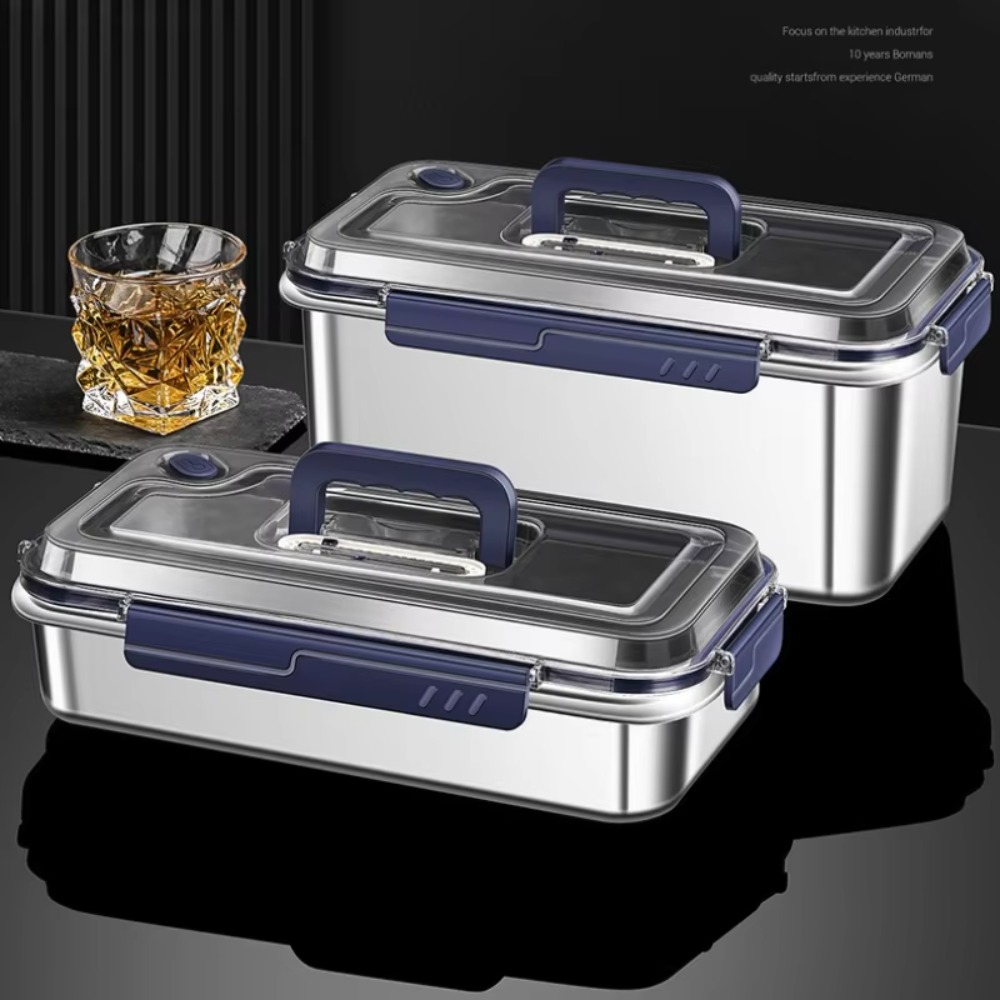 Food Storage Metal Box - Set Wadah Penyimpanan Makanan dari Baja