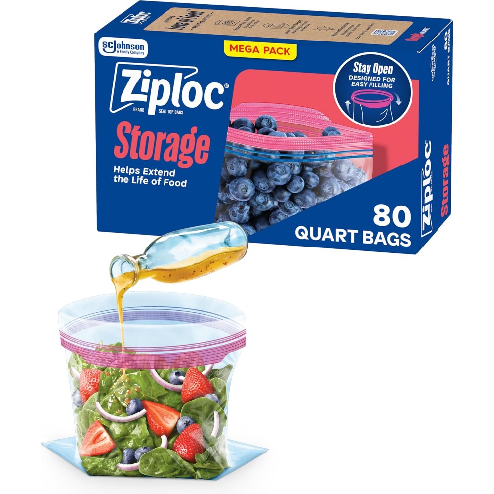 Food Storage Zipper - Kantong Penyimpanan Makanan Stand Up Quart,