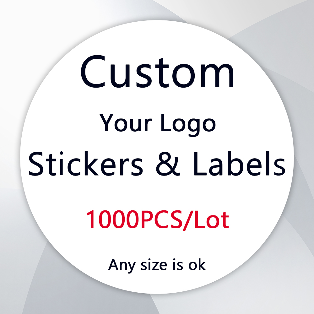 Food Storage Labels - 1000 Buah Stiker Kustom Menyesuaikan Logo