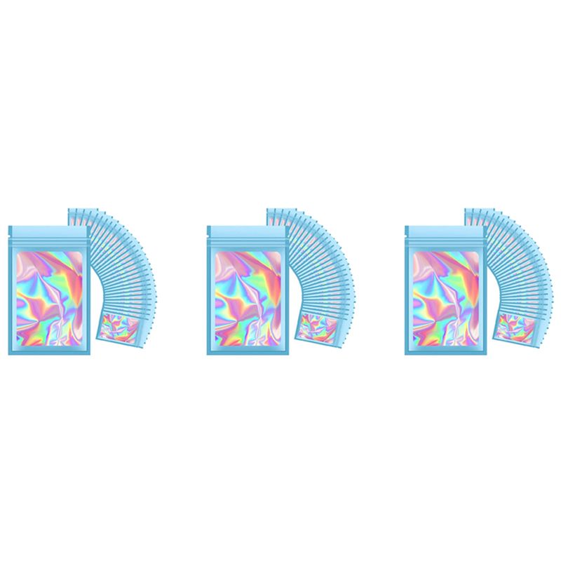 Food Storage Mylar Bags - ABWZ-300Pcs Tas Holografik yang Dapat Ditutup