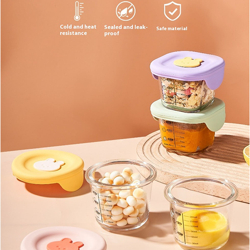 Food Storage Non Toxic - 4 Pak/Lot Stoples Makanan Bayi Kaca