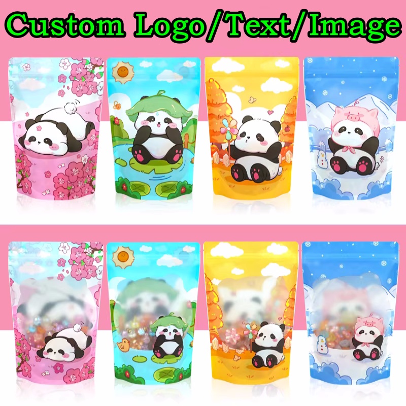 Food Storage Bags Zip Lock Pouch - 100PCS Kantong Aluminium Foil Berjendela dengan