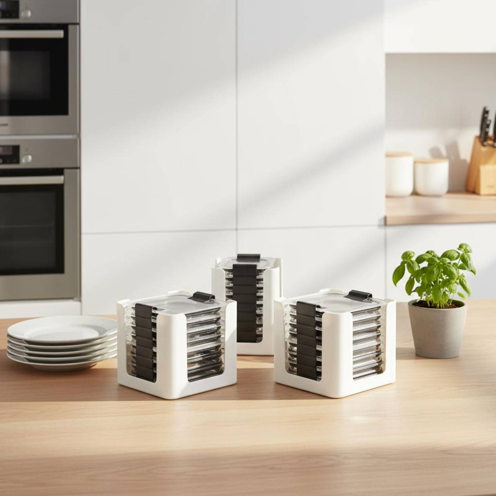 Food Storage Organizer - 3 Buah Rak Penyimpanan Tutup Wadah