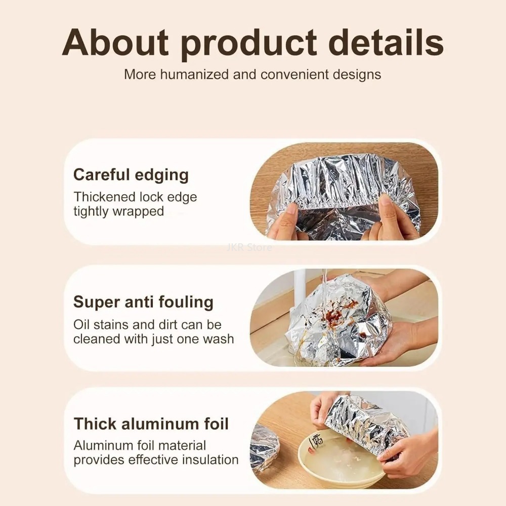 Penutup Mangkuk Aluminium Foil - Food Storage Keep Hot ulasan dan harga