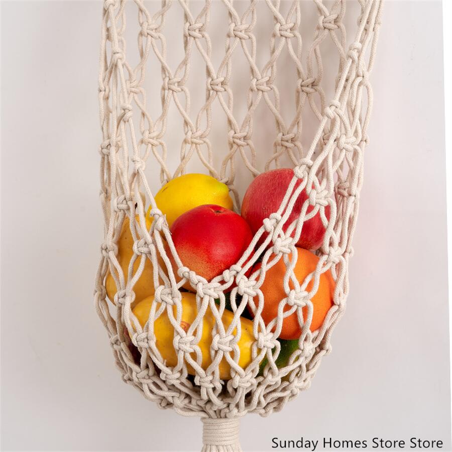 Macrame keranjang penyimpan bu - Food Storage Plant ulasan dan harga