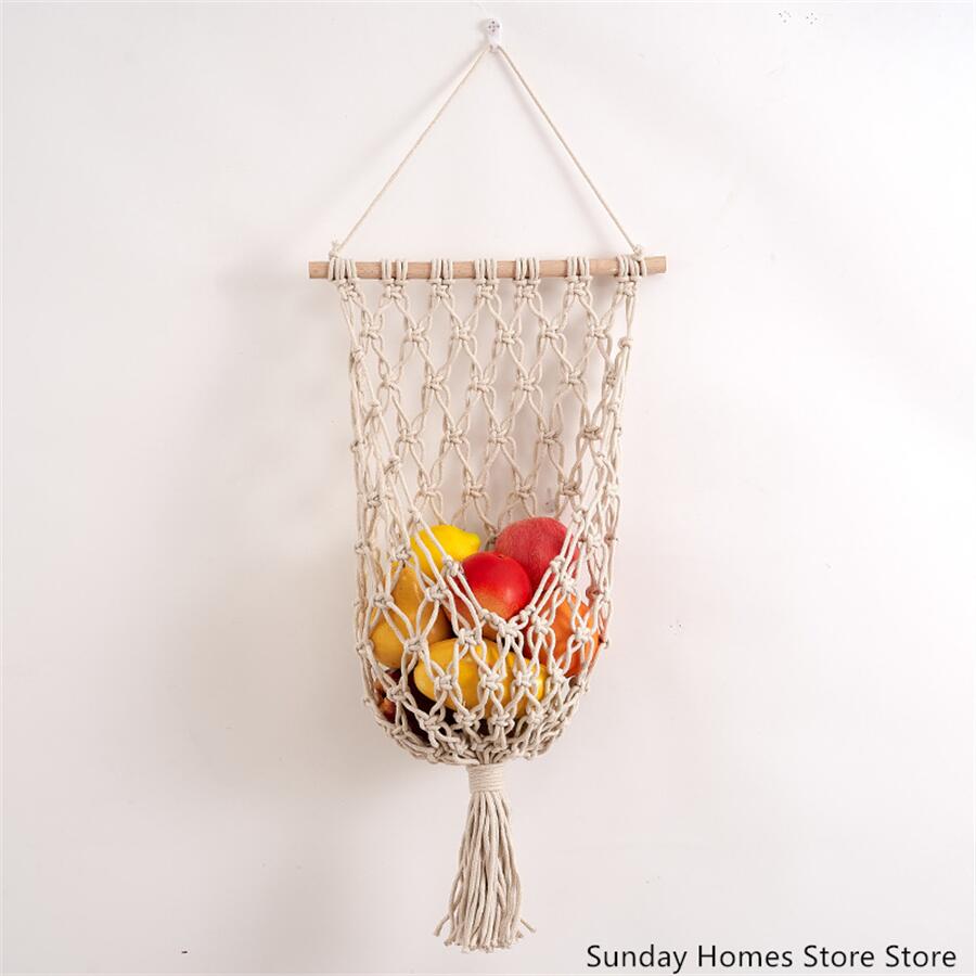 Macrame keranjang penyimpan bu - Food Storage Plant ulasan dan harga