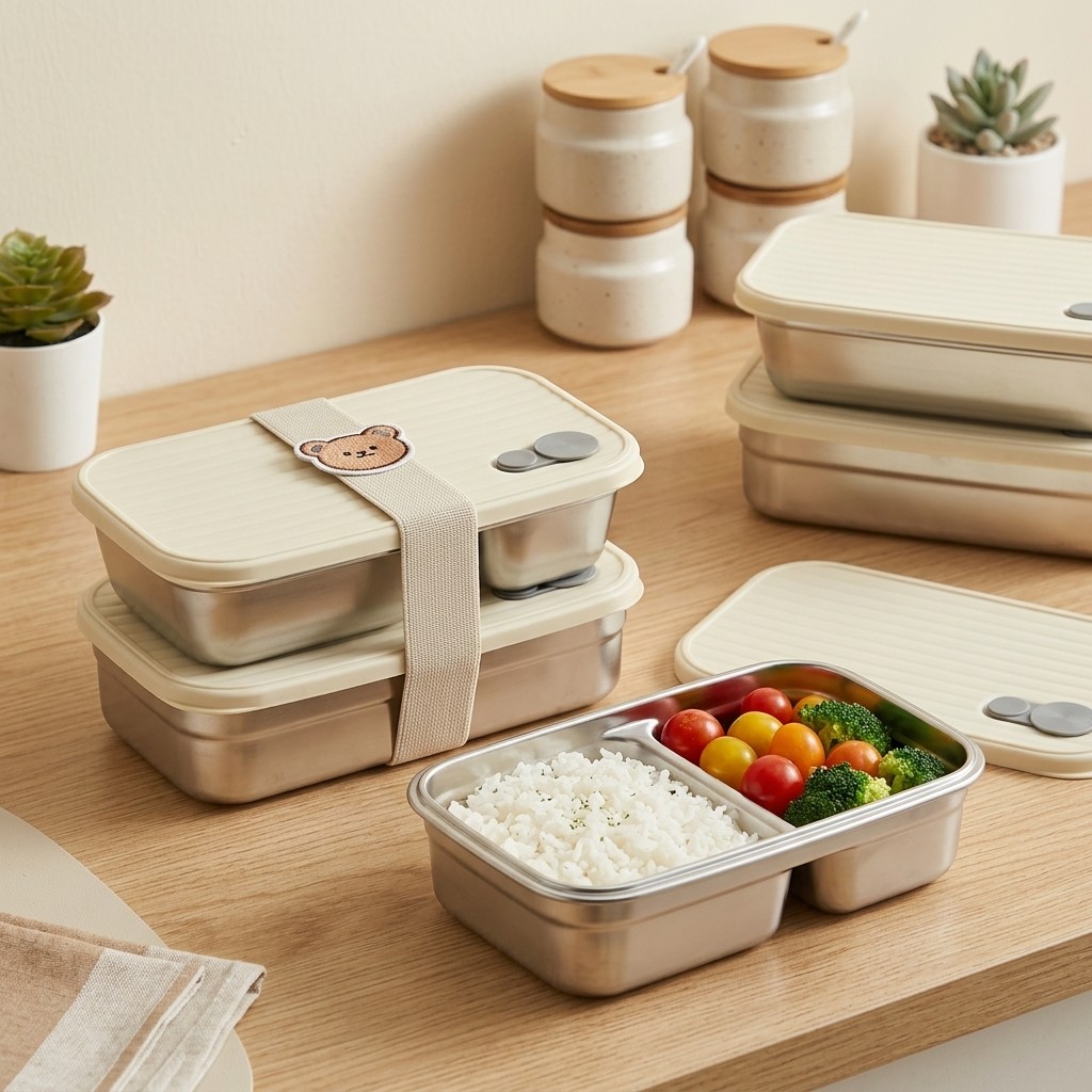 Kotak Bento Stainless Steel, K - Food Storage Metal Box ulasan dan harga