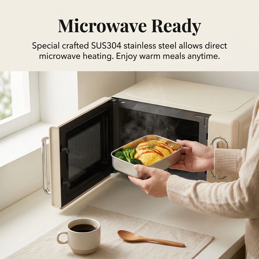 Kotak Bento Stainless Steel, K - Food Storage Metal Box ulasan dan harga