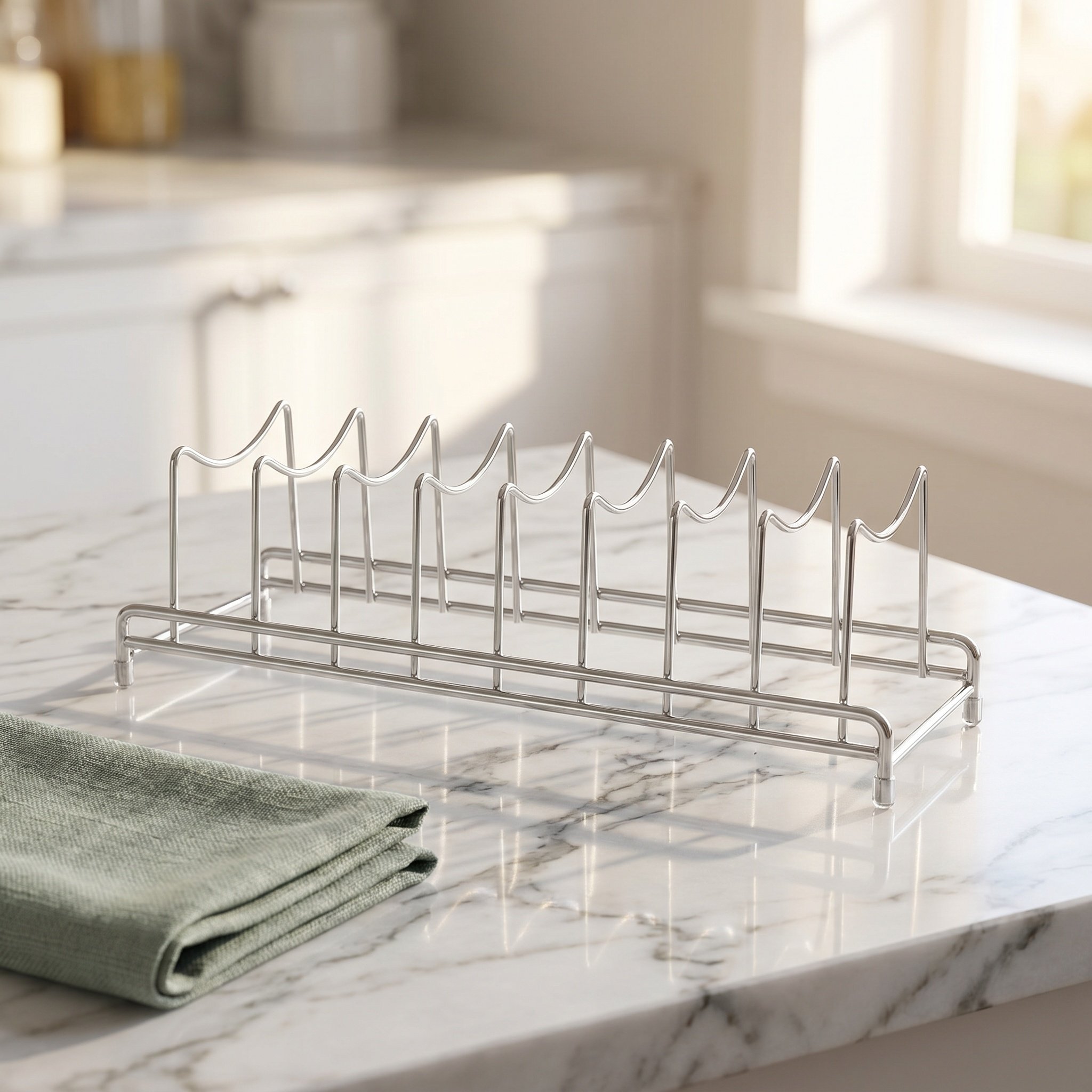 Rak Penyimpanan Tutup Panci 9  - Food Storage Organizer ulasan dan harga
