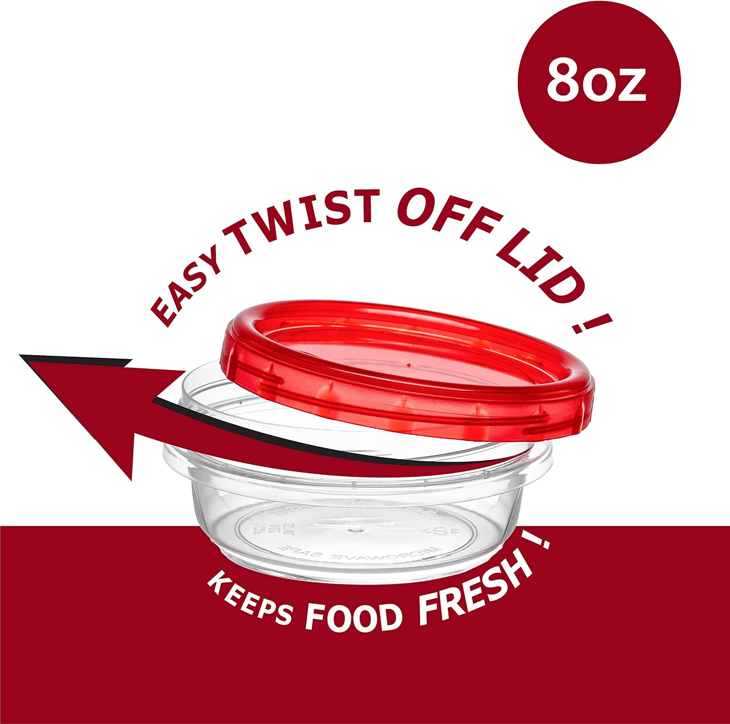 Kontainer Twist Top 8 oz 10 Pc - Food Storage Freezer Containers ulasan dan harga