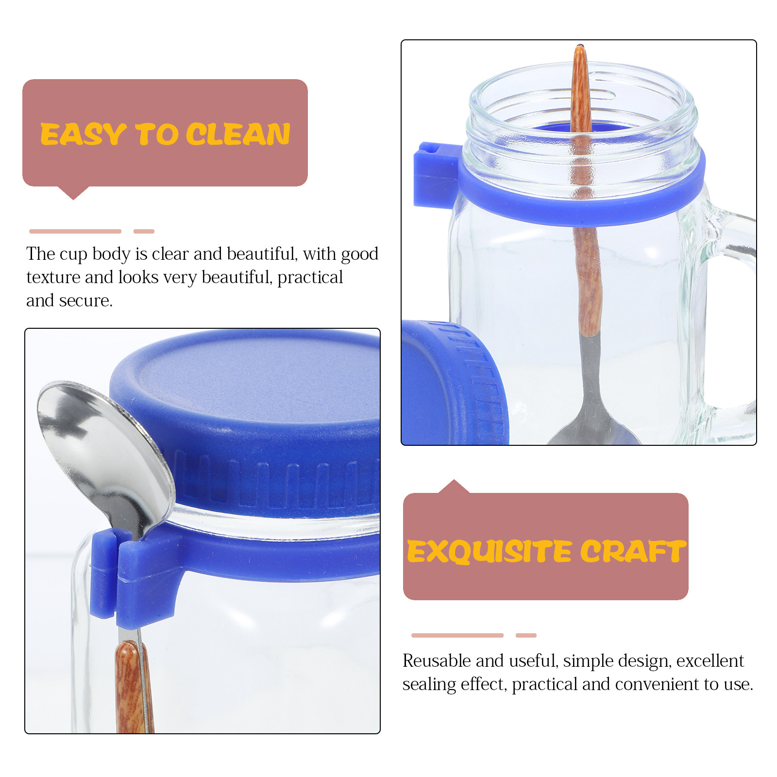 1Set Wadah Sarapan Overnight O - Airtight Cereal Jar ulasan dan harga