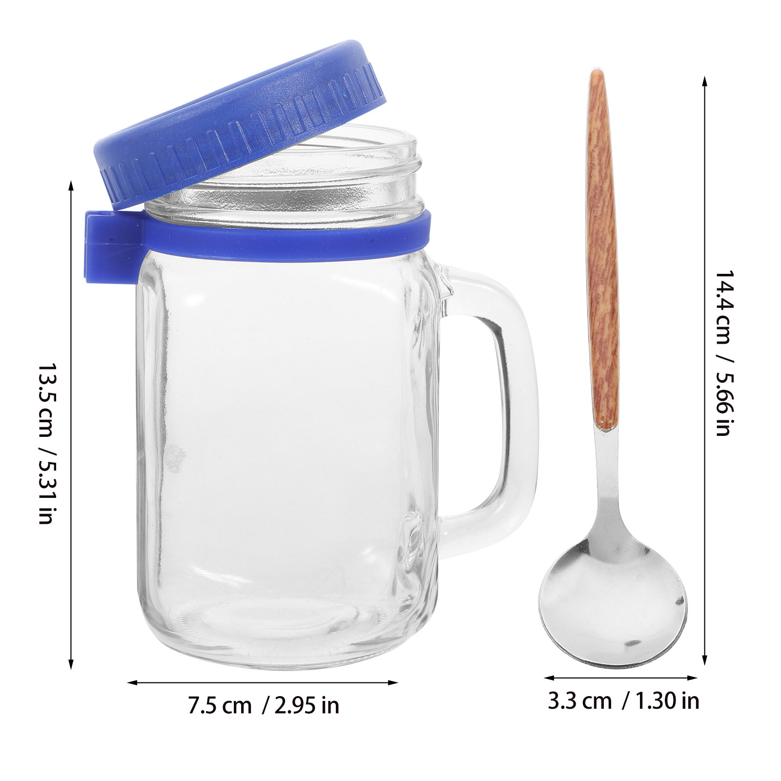 1Set Wadah Sarapan Overnight O - Airtight Cereal Jar ulasan dan harga