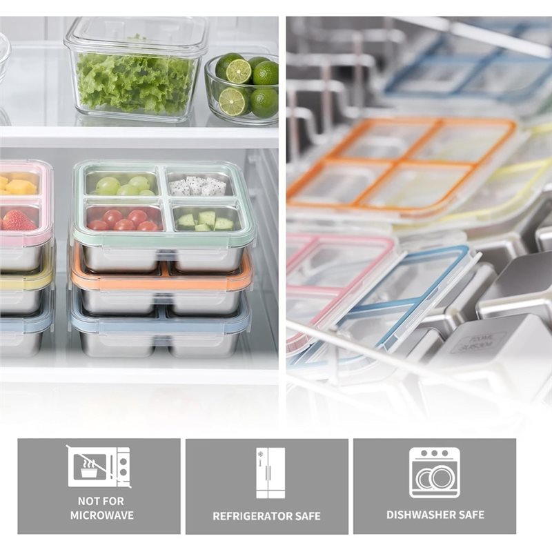 GIGI 4Pack Wadah Makanan Ringa - Food Storage Metal Box ulasan dan harga