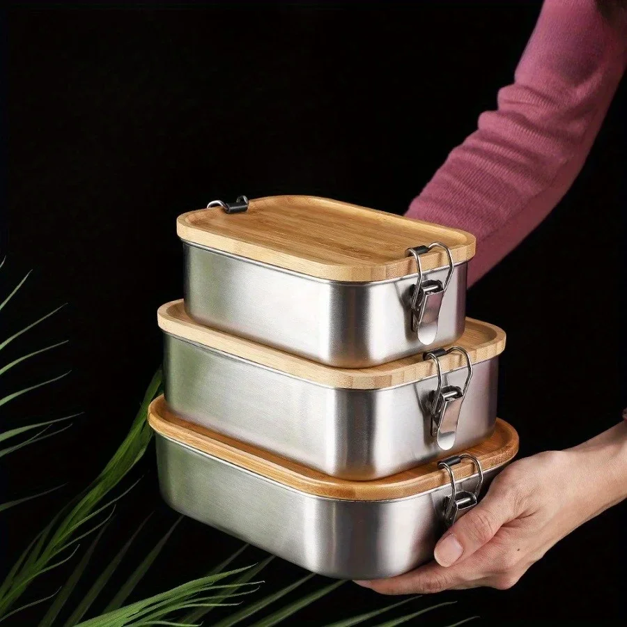 Kotak makan siang tutup bambu  - Food Storage Equipment ulasan dan harga