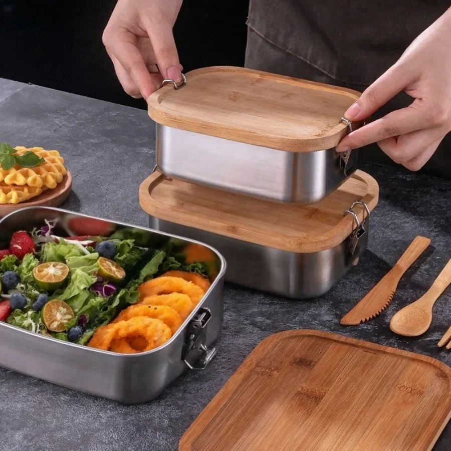 Kotak makan siang tutup bambu  - Food Storage Equipment ulasan dan harga