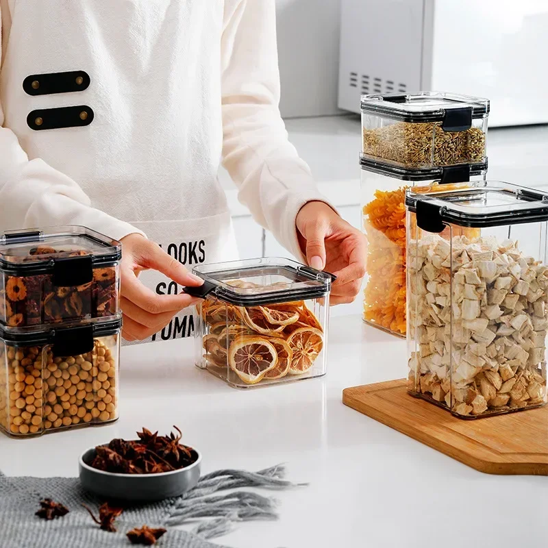 460-1800Ml Set Stackable Dapur - Airtight Cereal Jar ulasan dan harga