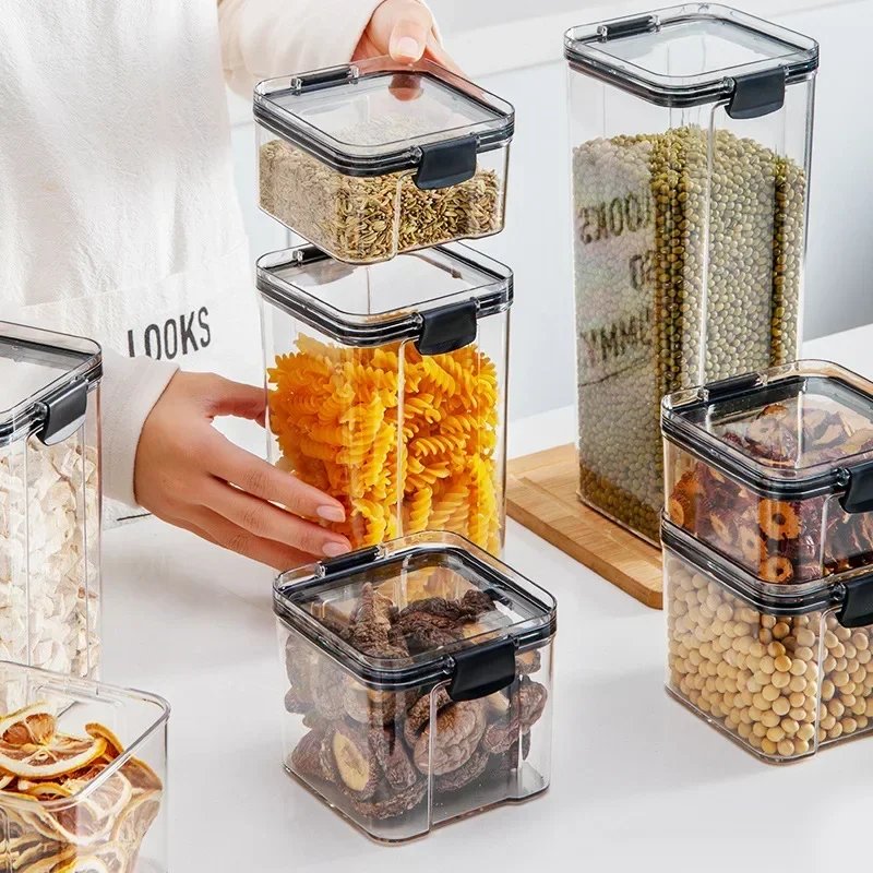 460-1800Ml Set Stackable Dapur - Airtight Cereal Jar ulasan dan harga
