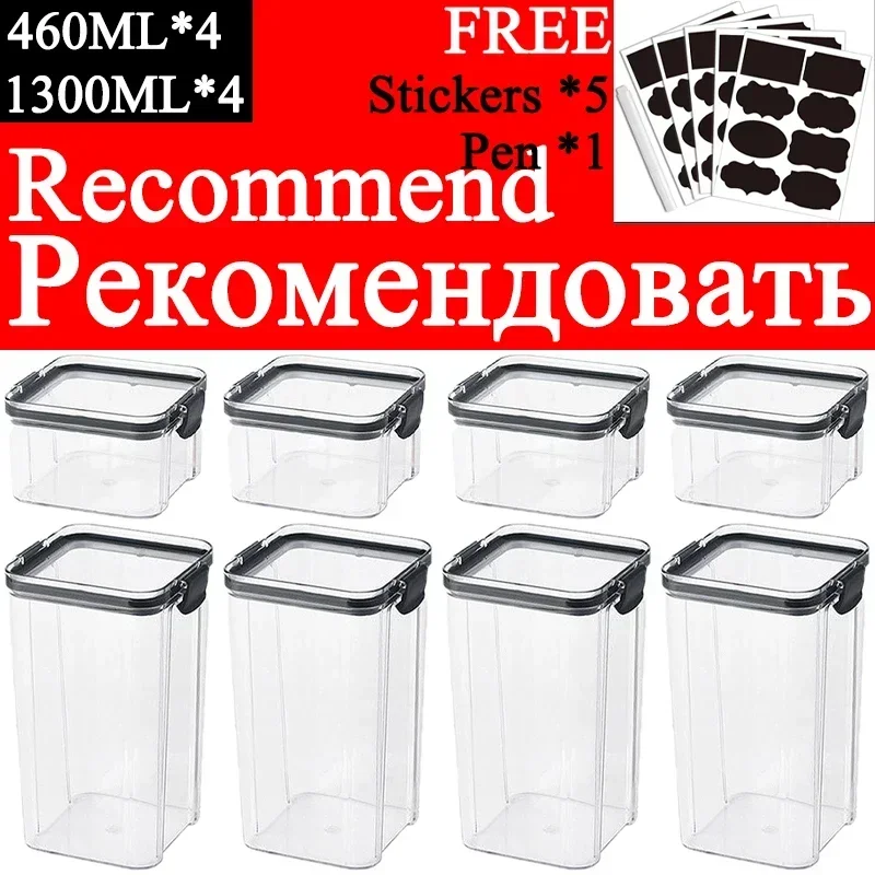 460-1800Ml Set Stackable Dapur - Airtight Cereal Jar ulasan dan harga