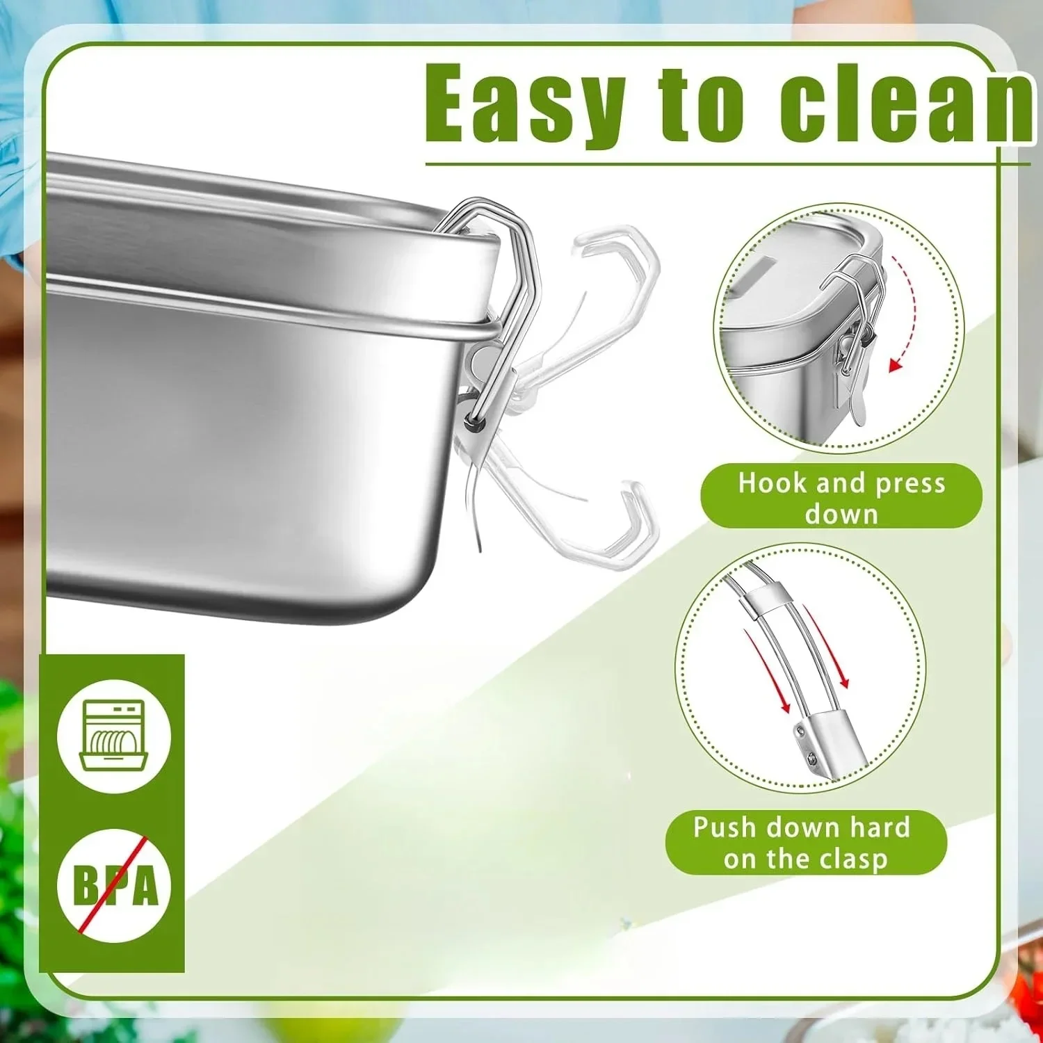 Kotak Bento Stainless Steel, K - Food Storage Metal Box ulasan dan harga