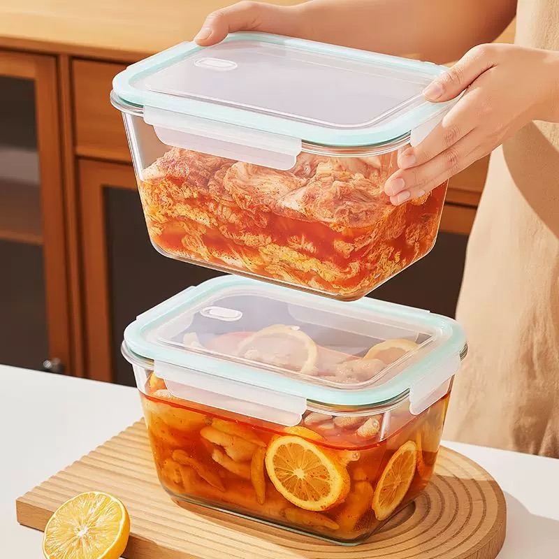 Wadah Penyimpanan Makanan Kaca - Food Storage Box Large ulasan dan harga