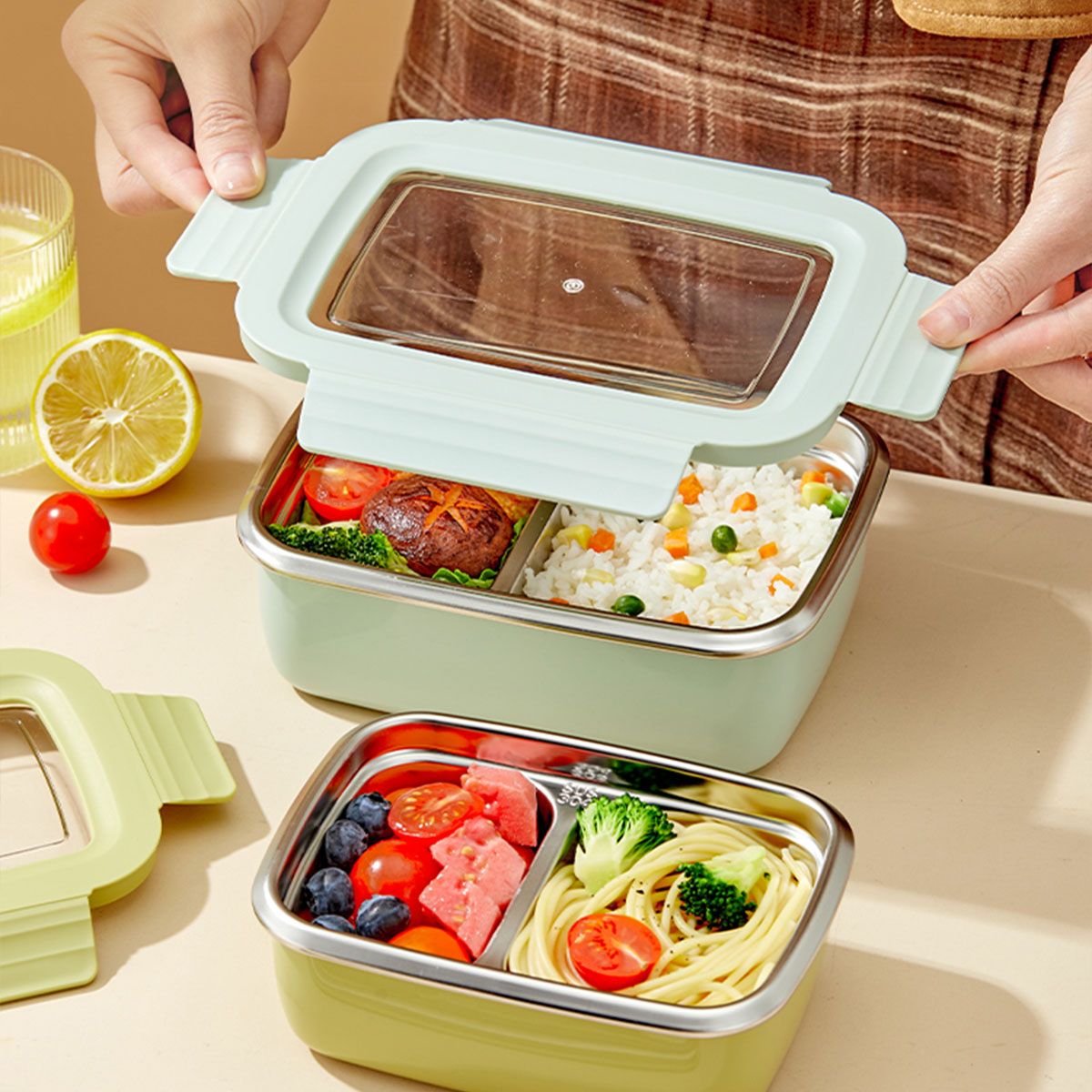 Kotak Makan Siang Kompartemen  - Food Storage Drawer Organizer ulasan dan harga