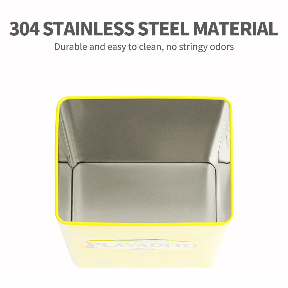 Pengatur dapur 500g dengan tut - Food Storage Metal Box ulasan dan harga