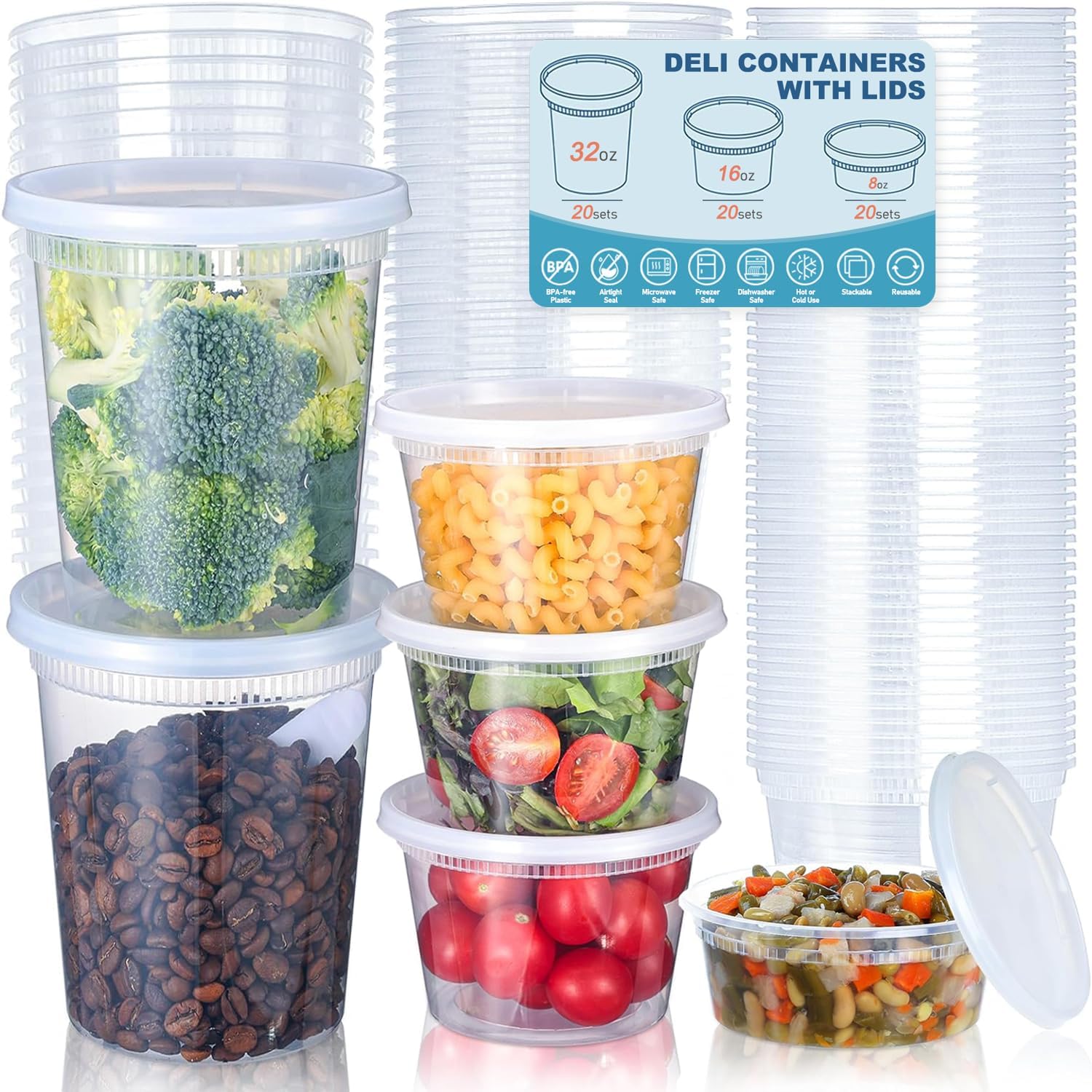 24 buah wadah penyimpanan maka - Food Storage Freezer Containers ulasan dan harga