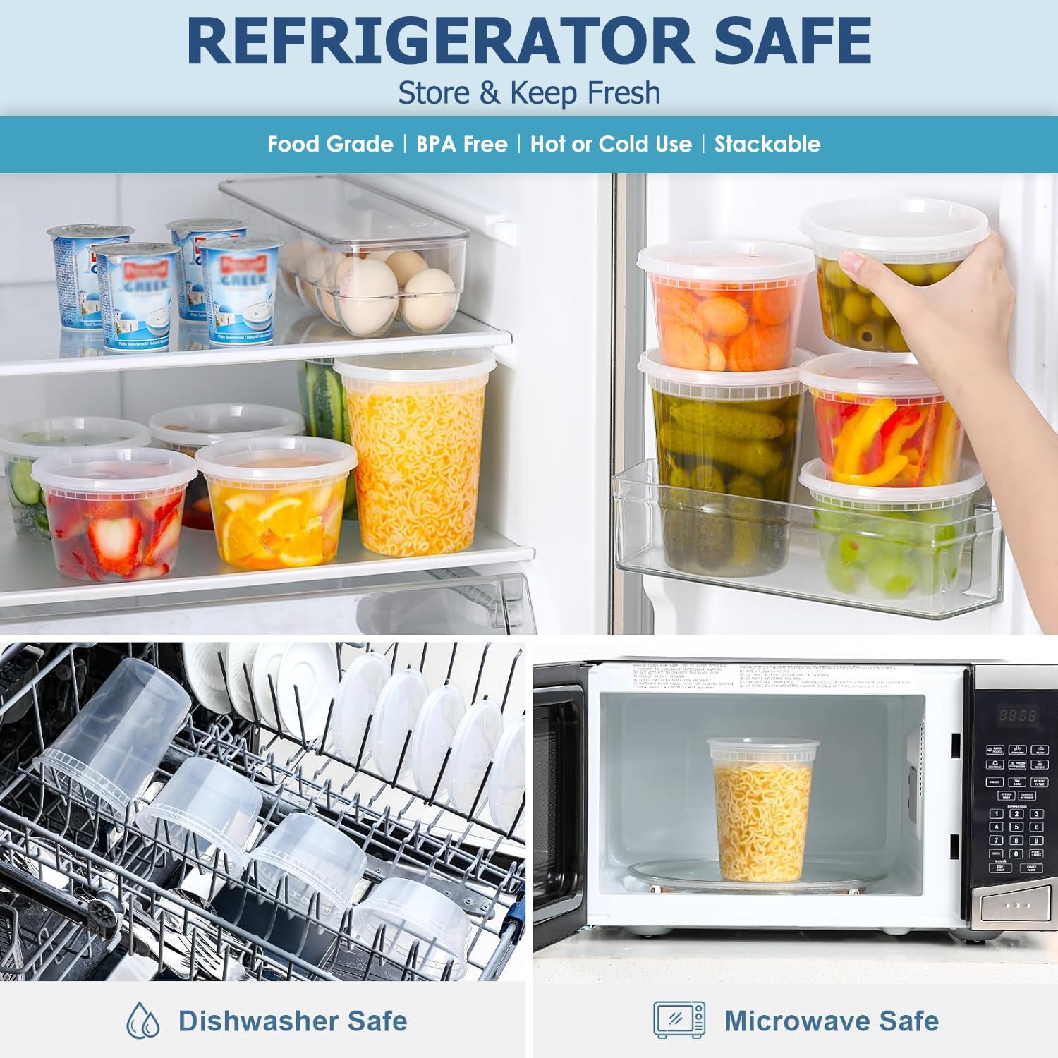 24 buah wadah penyimpanan maka - Food Storage Freezer Containers ulasan dan harga