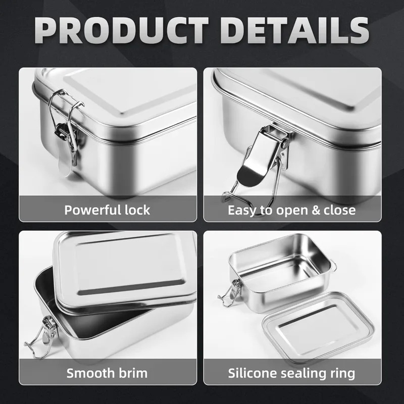 Kotak Makan Siang Baja Tahan K - Food Storage Metal Box ulasan dan harga
