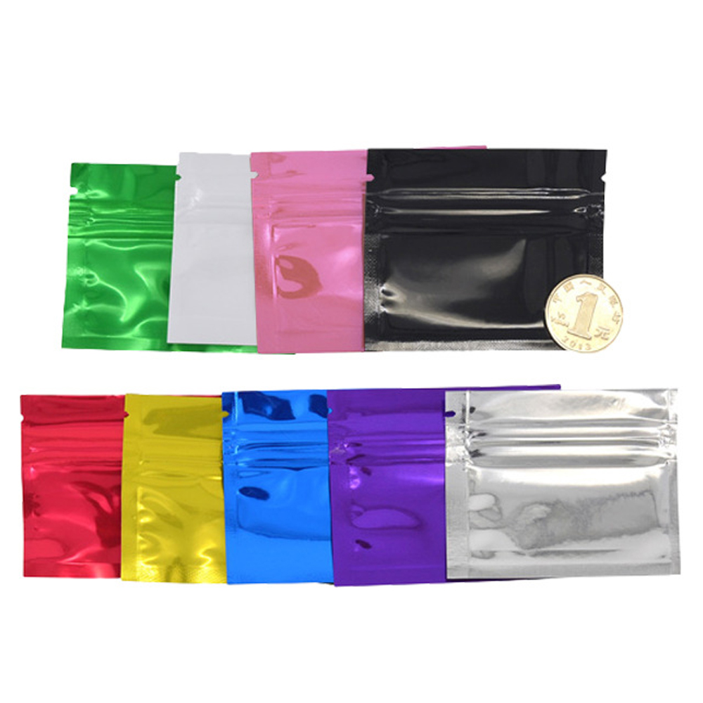 100 Buah Warna-warni Aluminium - Food Storage Bags Zip Lock Pouch ulasan dan harga