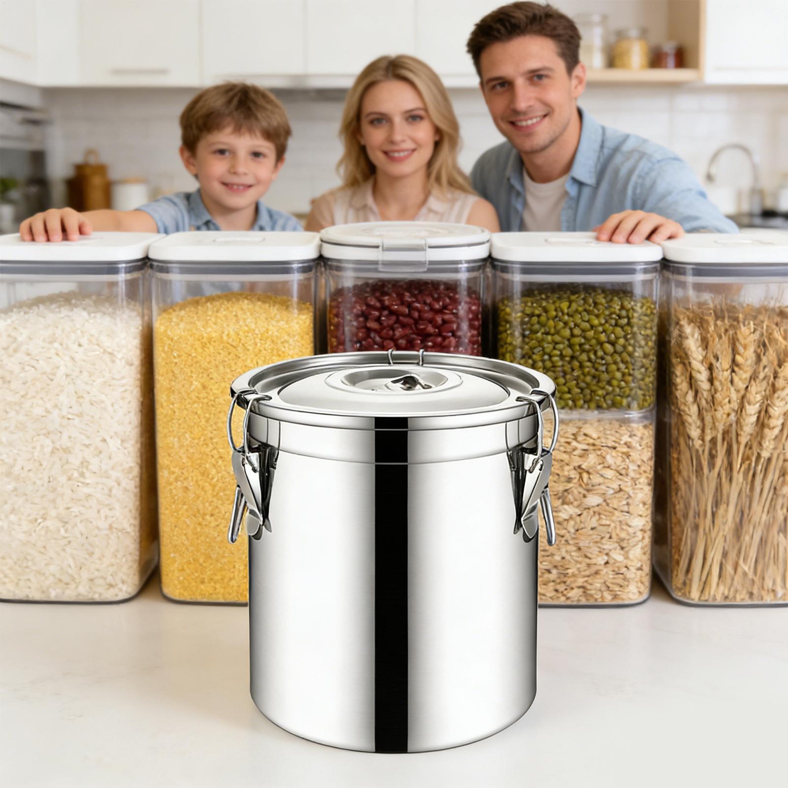 Stoples Kedap Udara Stainless  - Airtight Cereal Jar ulasan dan harga
