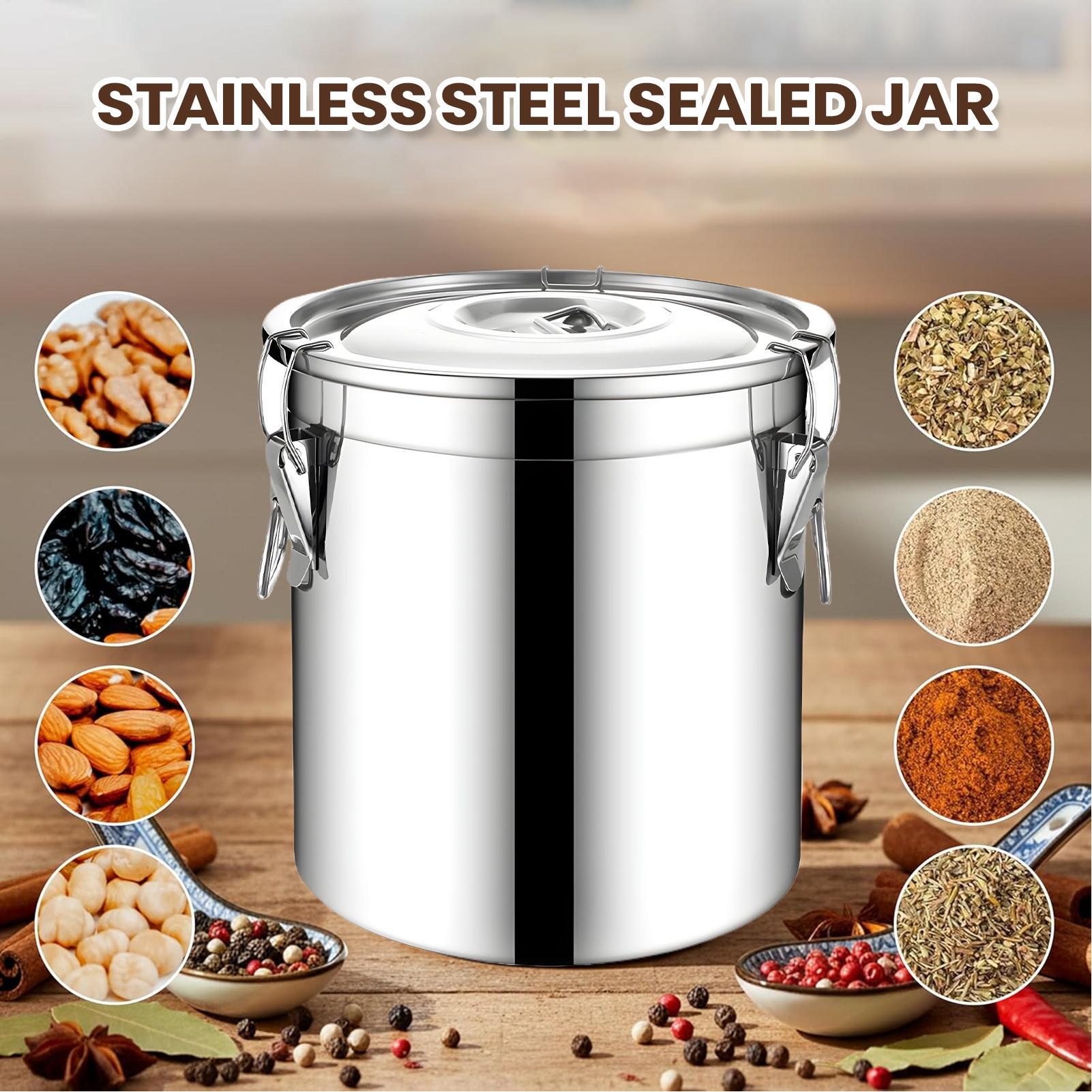 Stoples Kedap Udara Stainless  - Airtight Cereal Jar ulasan dan harga