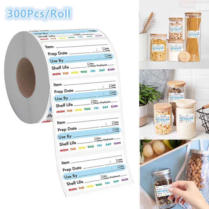 300 Buah/Rol Stiker Makanan Ta - Food Storage Expiration Dates ulasan dan harga